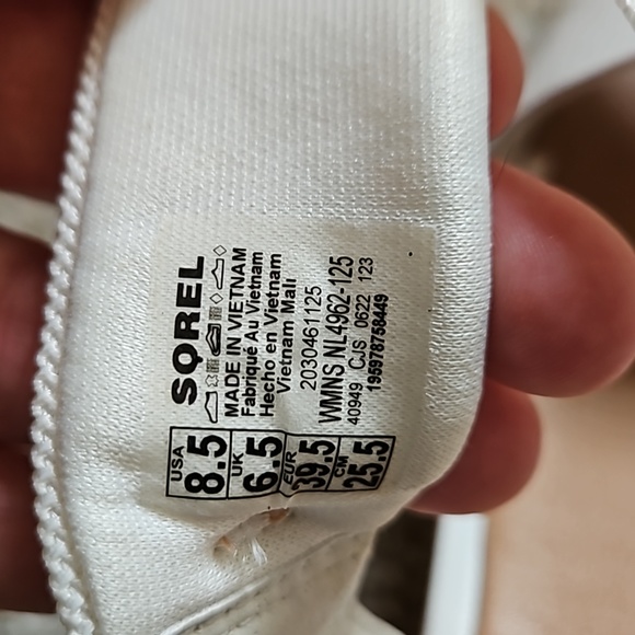 Sorel Kinetic Impact Sandal Womens 8.5 Shoes White Leather Strappy Platform - Picture 7 of 7